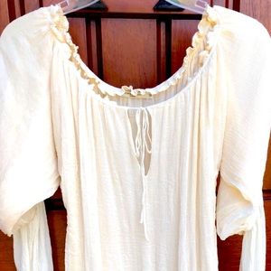 Mes Demoiselles Paris silk blouse, new, bell sleeves, size 36 (fits XS).